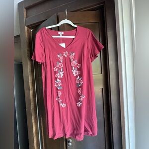 Love, Fire Burgundy Rayon Dress